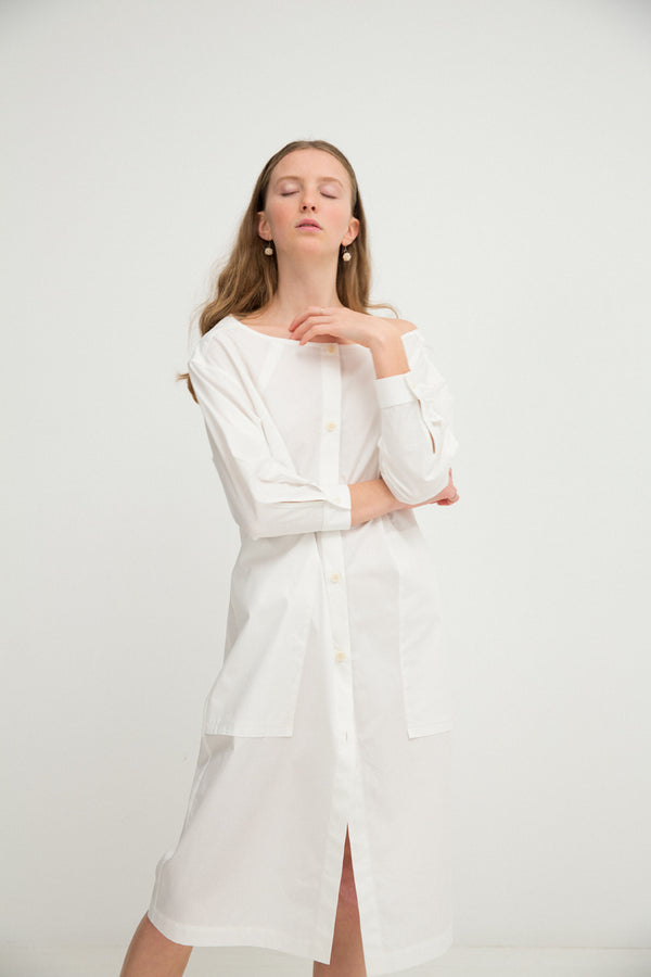 Shirtdress No. 26: (Vintage White)